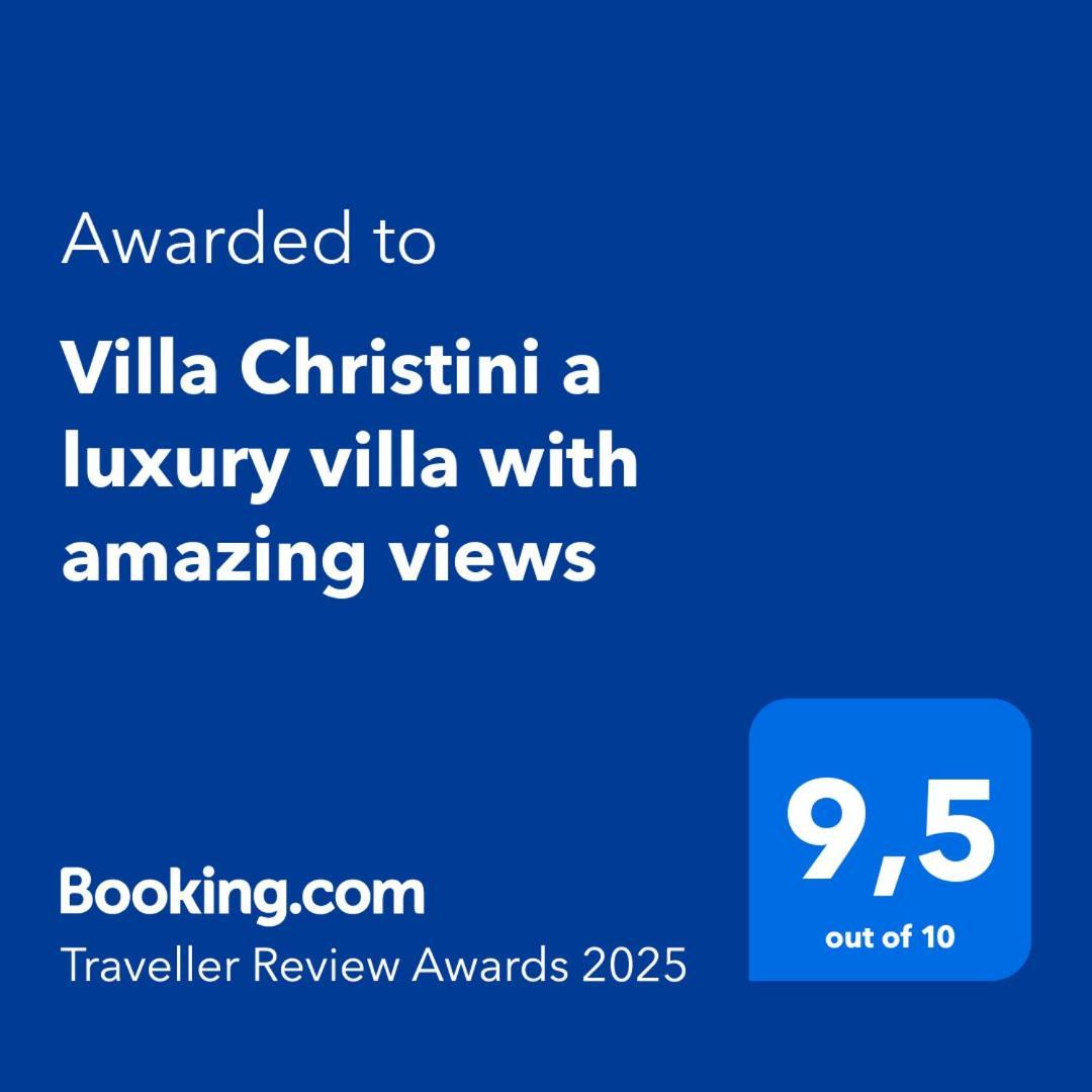 Villa Christini A Luxury Villa With Amazing Views Tzitzifés Exteriér fotografie